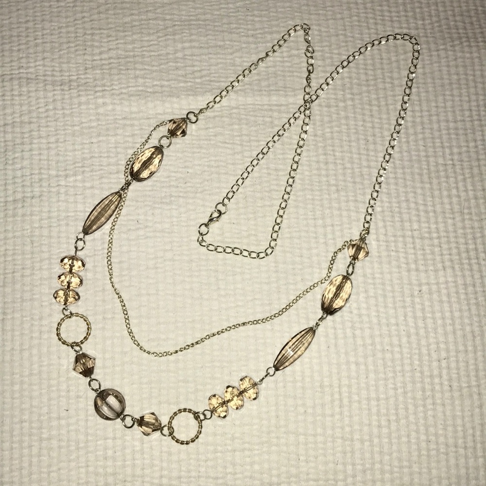 Long chunky adjustable necklace